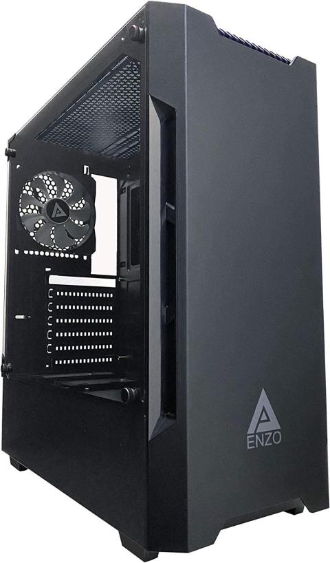 APEVIA ENZO Black Mid Tower Glass Side