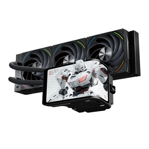 TR 360mm Black ARGB Liquid Cooler w/ Curved LCD Screen