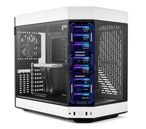 HYTE Y60 LCD WHT Dual Chamber Panoramic Glass
