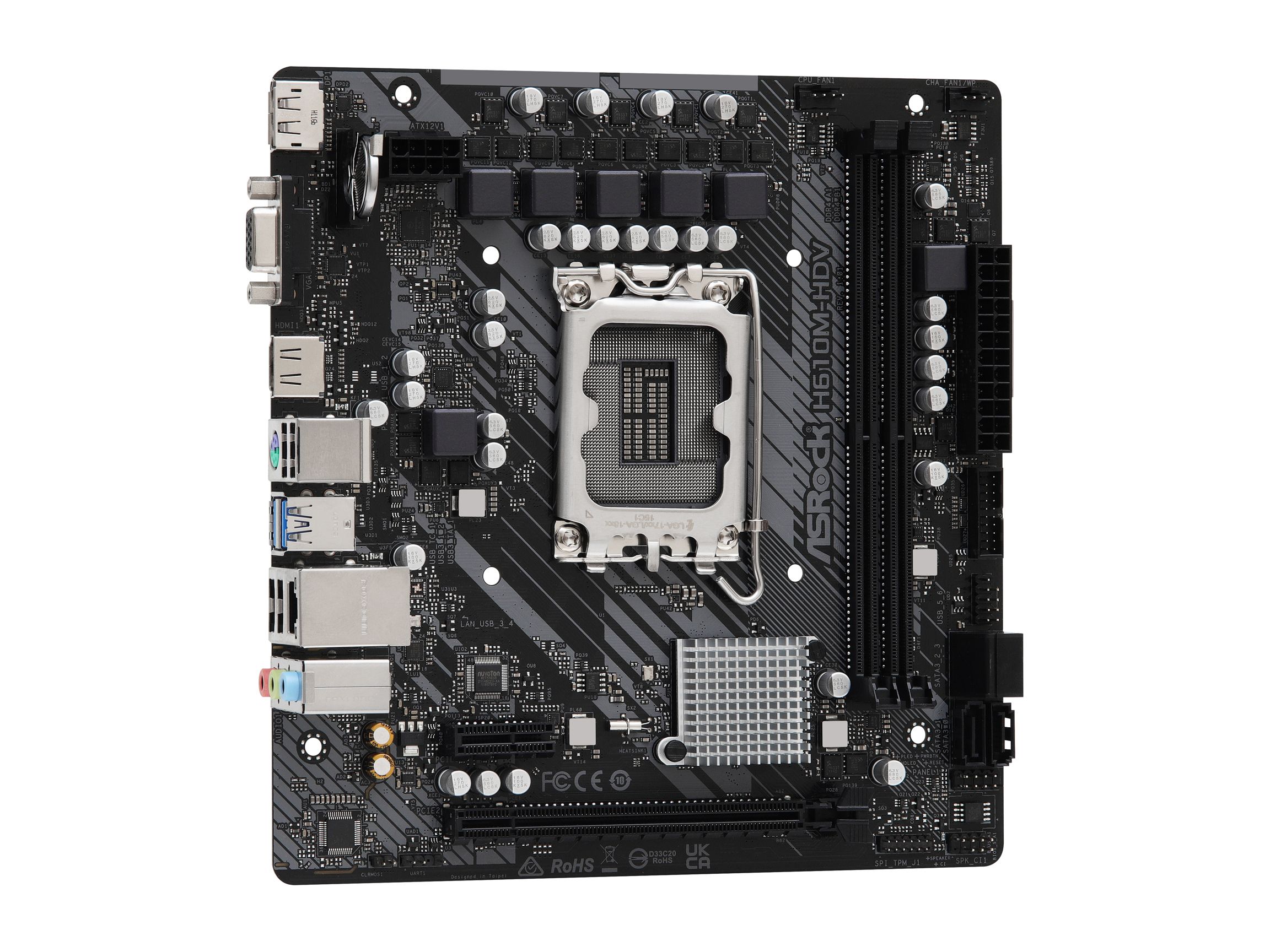 ASRock H610M-HDV/SATA, DDR4, PCIe 4.0, USB 3.2